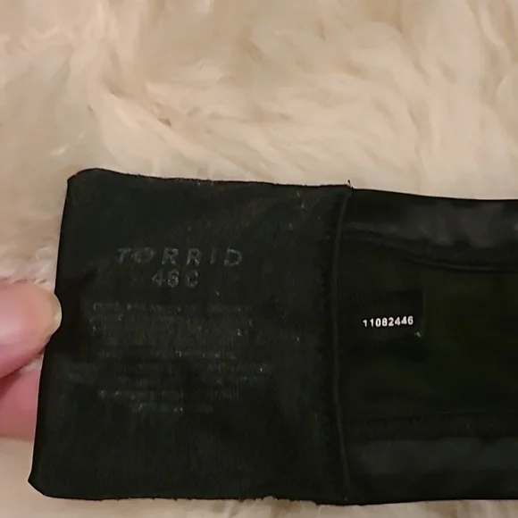 Torrid Black Fishnet Push-Up Plunge Bra 46C - Picture 7 of 7